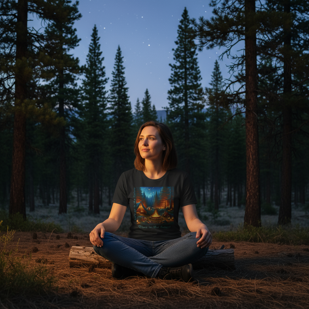 Women's Camping T-Shirt - Time in the Forest | Free Fashion