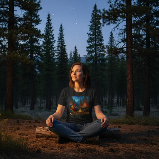Women's Camping T-Shirt - Time in the Forest | Free Fashion