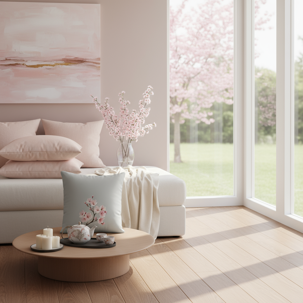 Cherry Blossom Pillow lifestyle