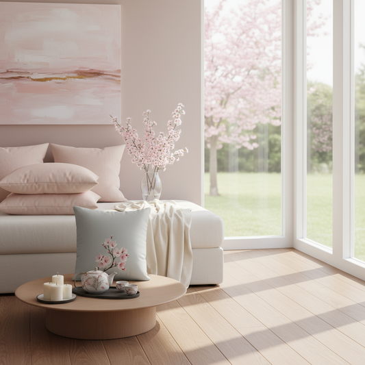 Cherry Blossom Pillow lifestyle