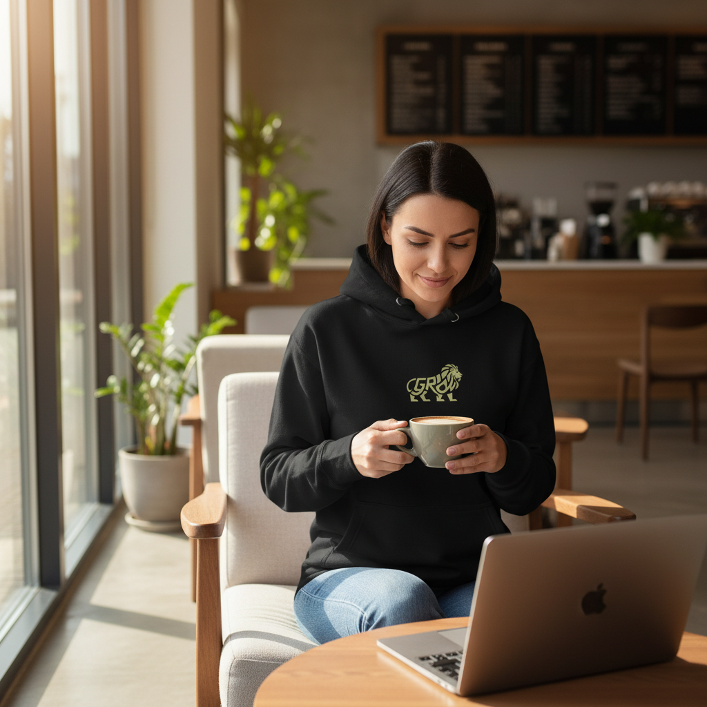 Lion Unisex Hoodie - Bold Geometric Design | Premium Streetwear | Free Fashion Spirit