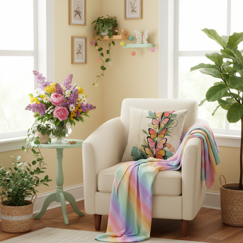 Colorful Butterflies Pillow - Decorative Throw Pillow 