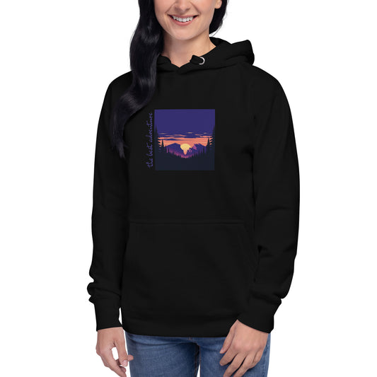 Night Landscape Unisex Hoodie - Premium Scenic Sweatshirt