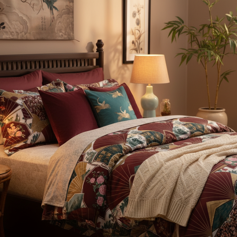 Cozy evening bedroom