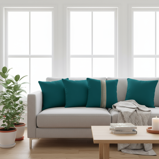 Dark Green Pillows Living Room