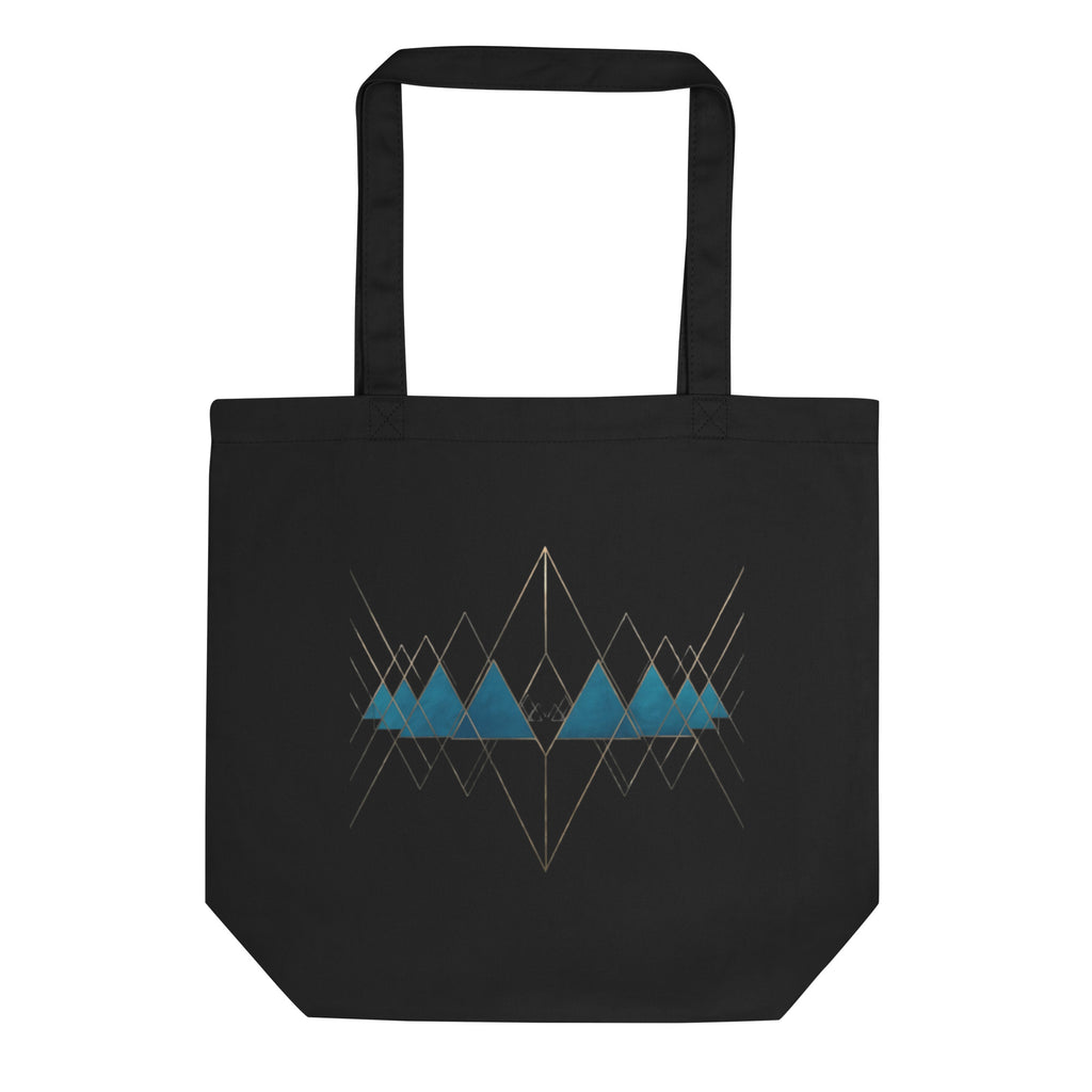 Blue Triangles Eco Tote Bag Lifestyle