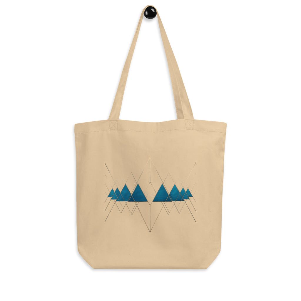 Blue Triangles Eco Tote Bag Lifestyle