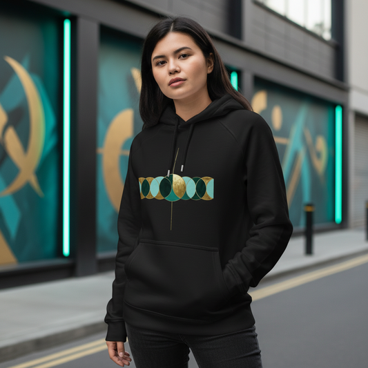 Unisex eco raglan hoodie Circles