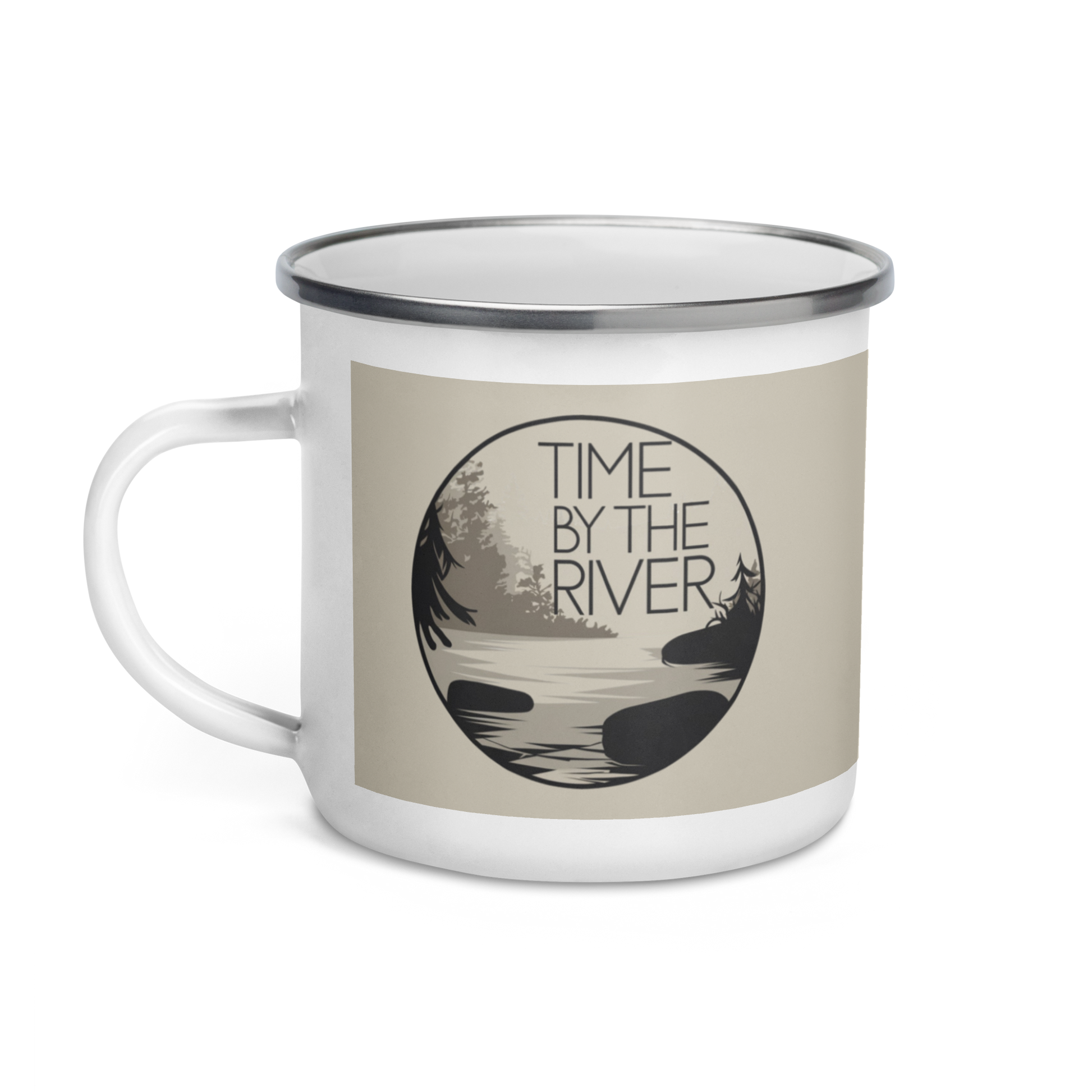 Enamel Mug Time by the River