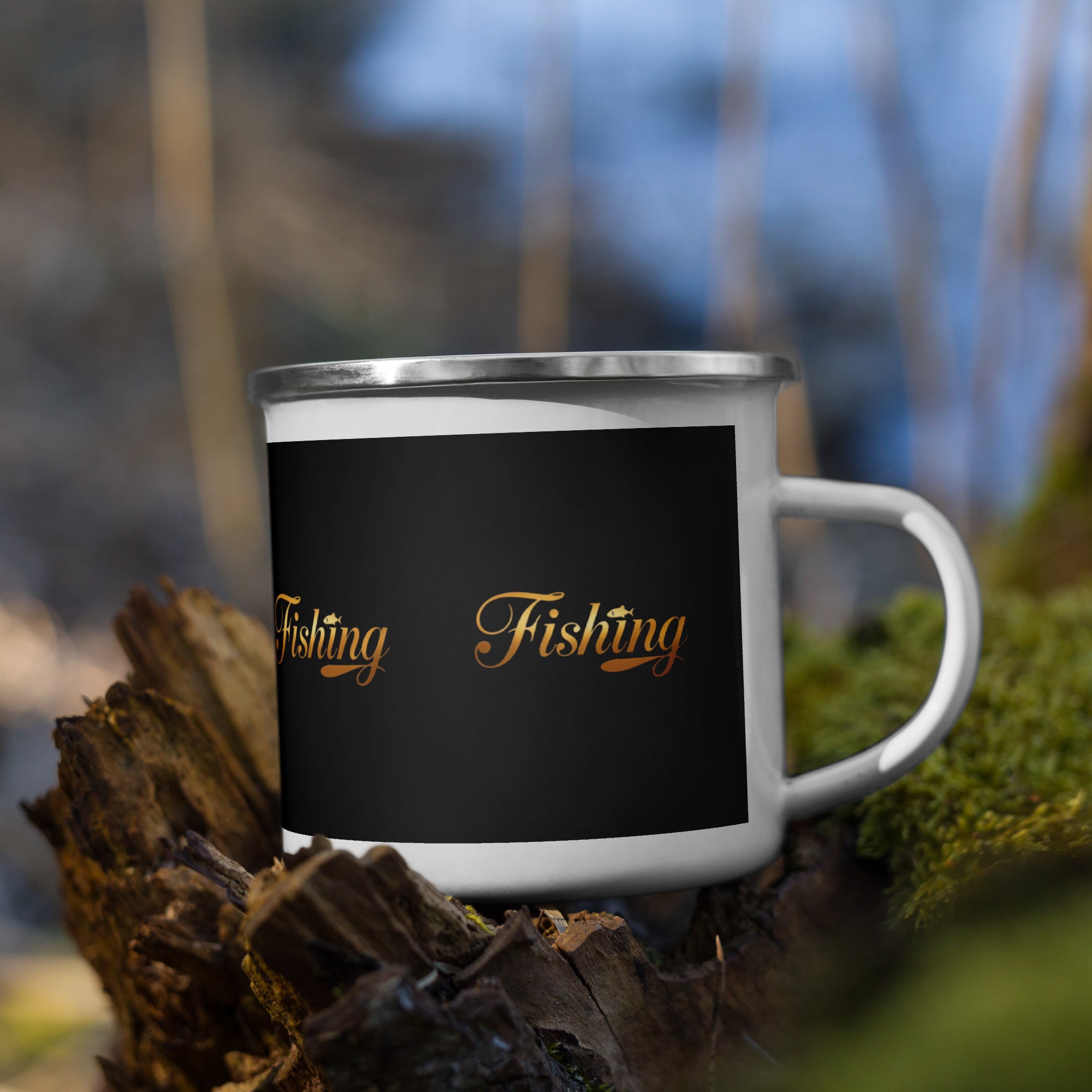  Fishing Enamel Mug