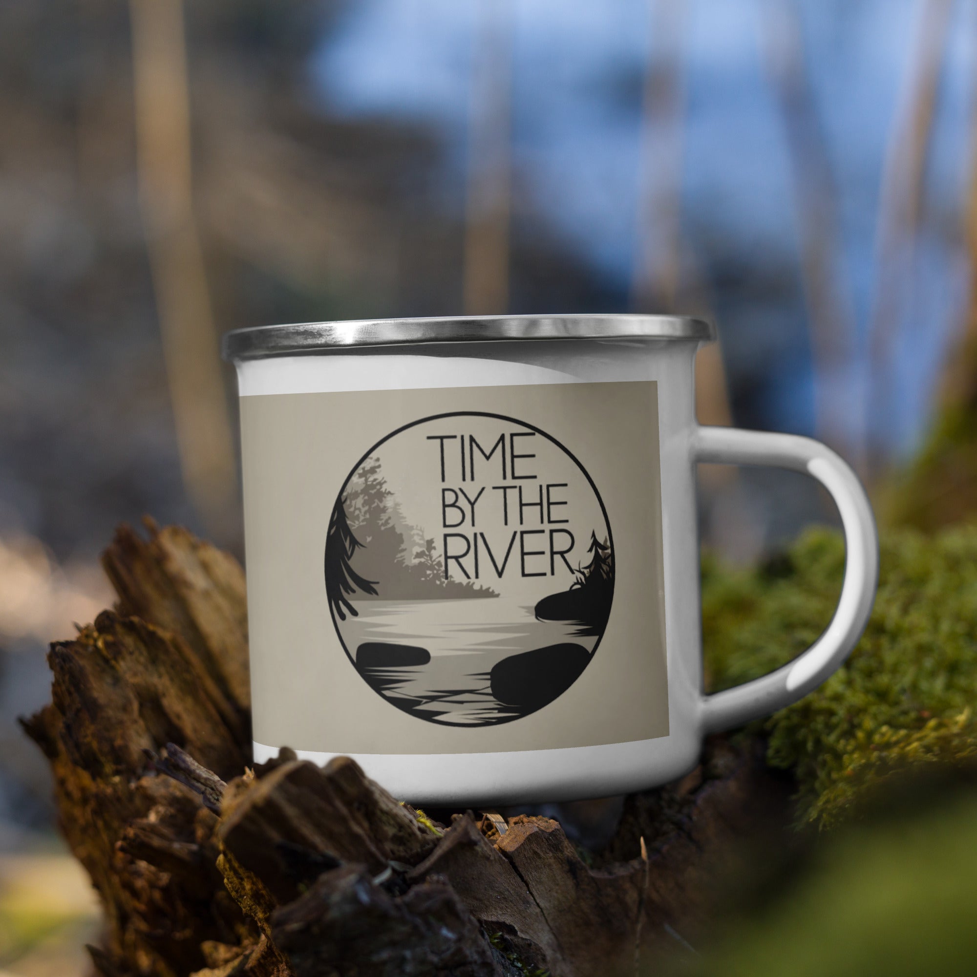 Enamel Mug Time by the River