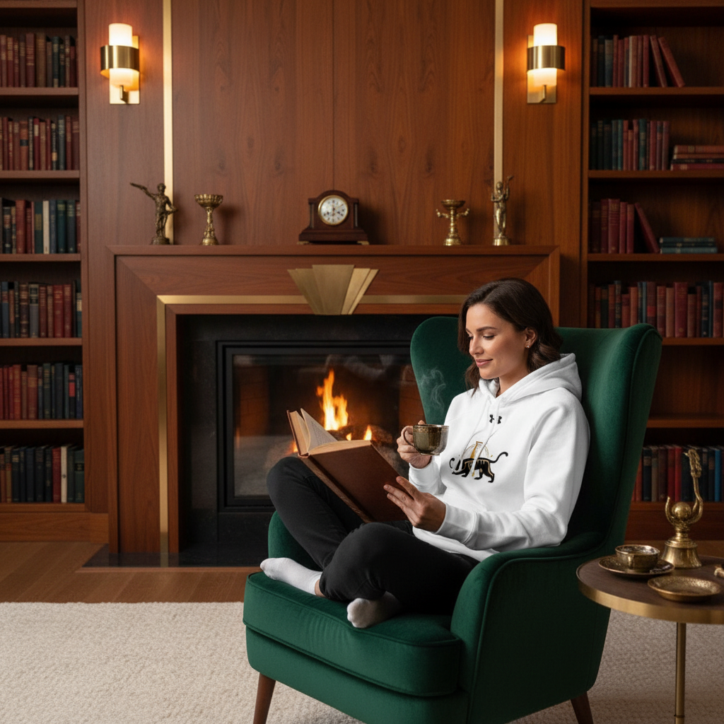 Sweat à capuche Big Cat Under Armour® - Motif jaguar Art déco | Vêtements de sport haut de gamme