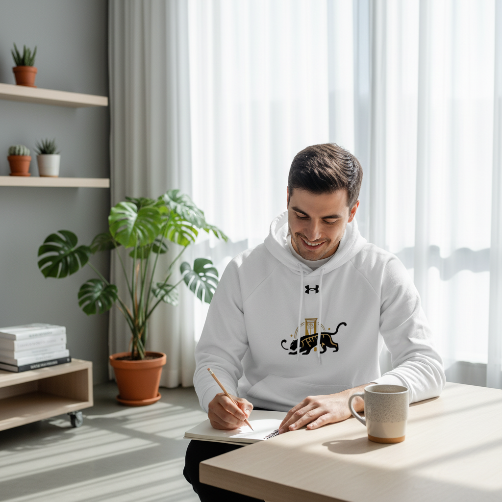 Sweat à capuche Big Cat Under Armour® - Motif jaguar Art déco | Vêtements de sport haut de gamme