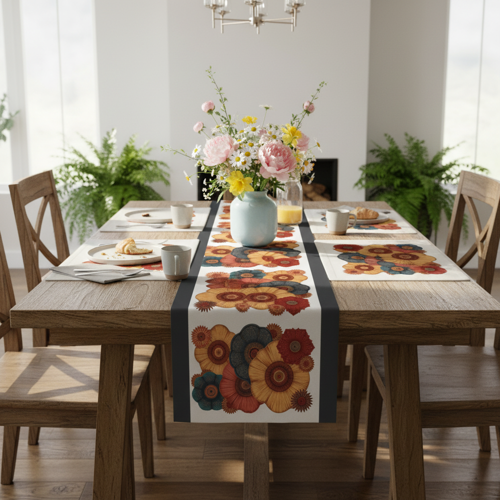 Fresh spring brunch with pastel flowers