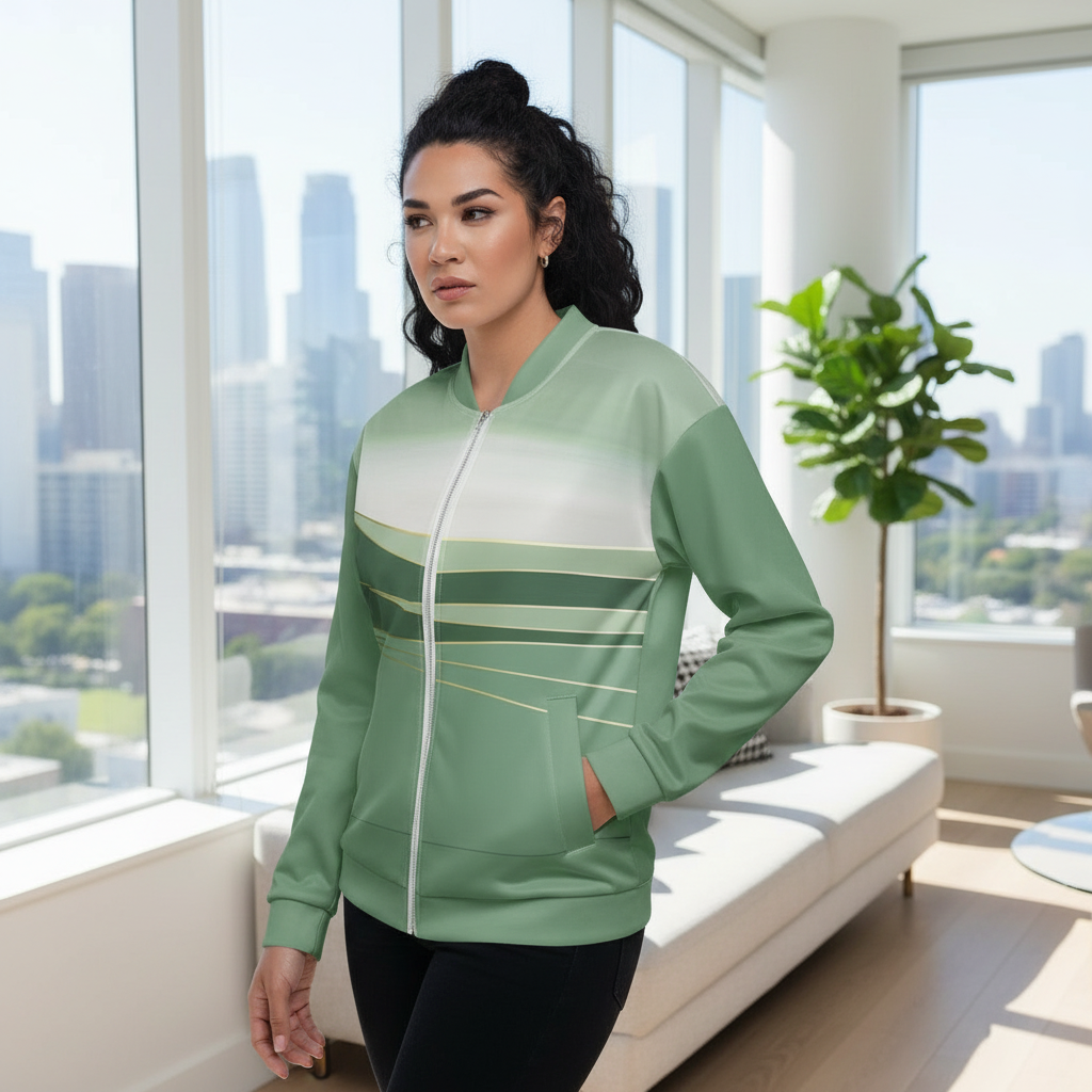 Green Bomber Jacket - Window View