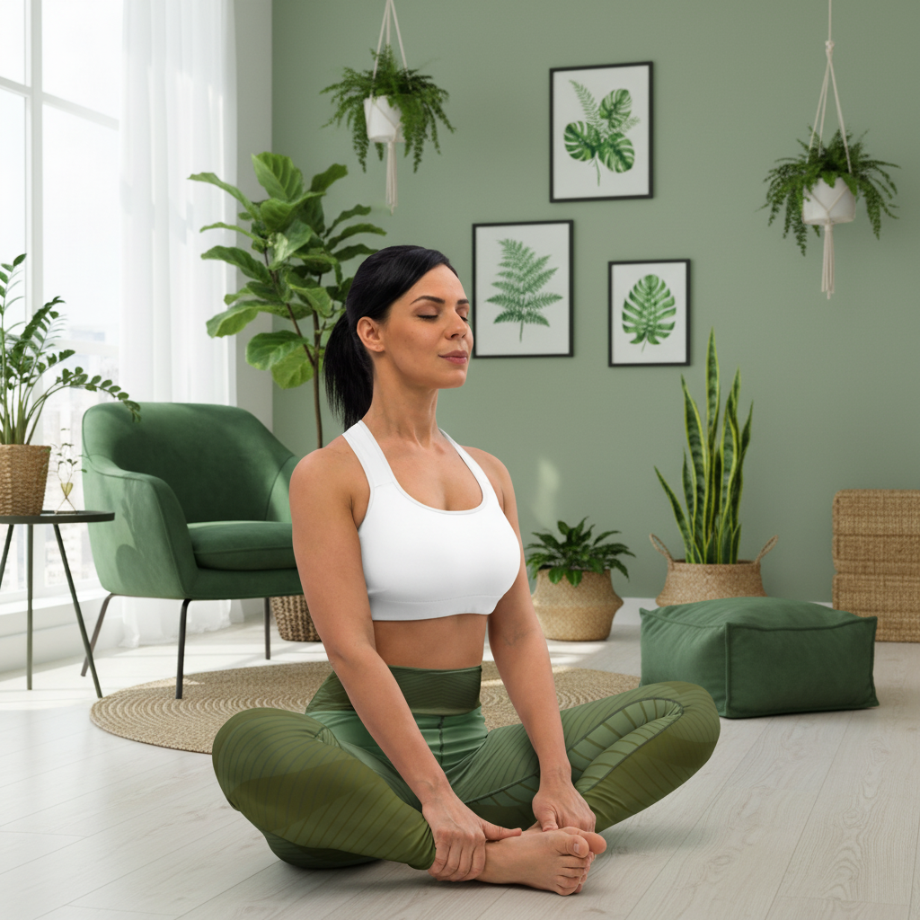 Green Yoga Leggings - High-Waisted Athletic Pants