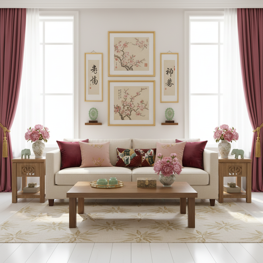 Luxurious Asian-inspired living room