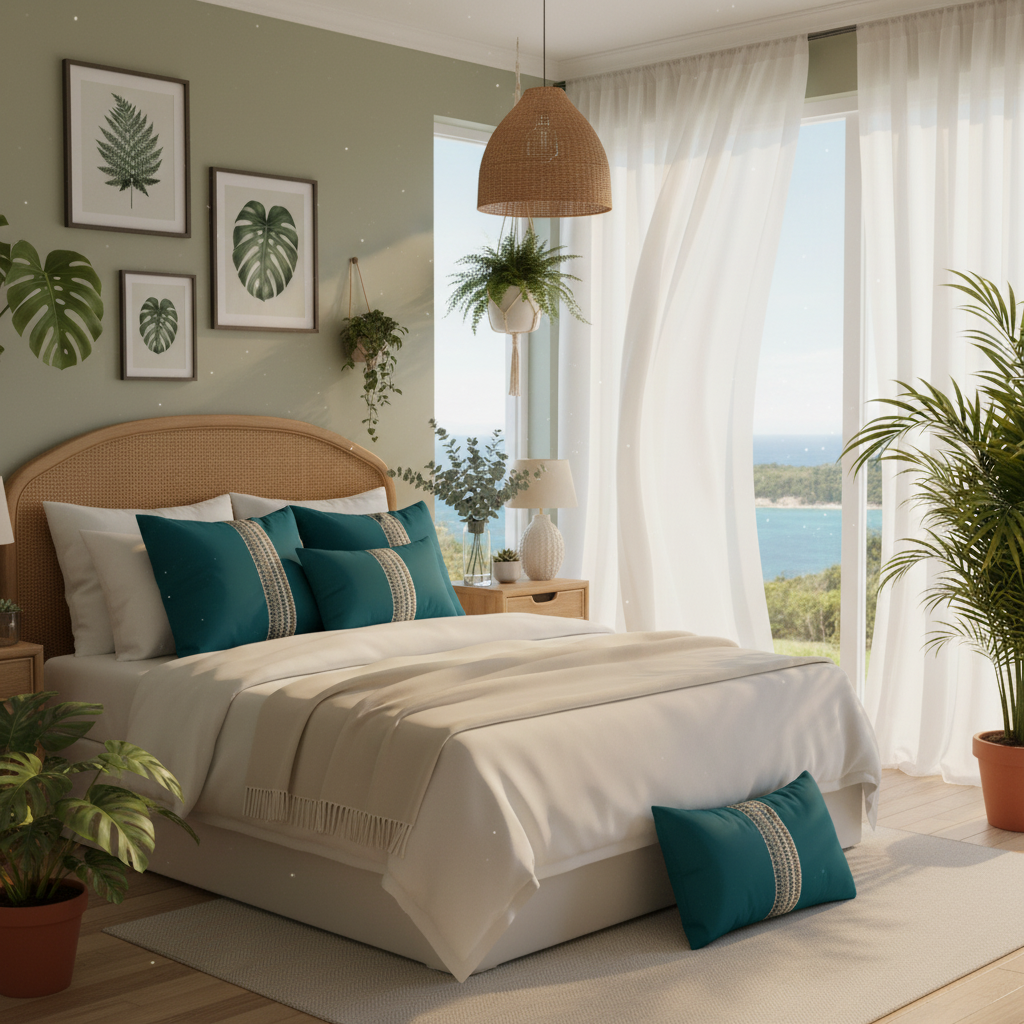 Luxurious green bedroom sanctuary