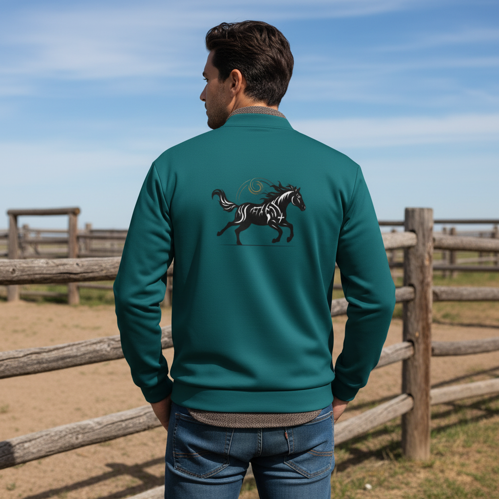 Man from back on ranch - closer shot