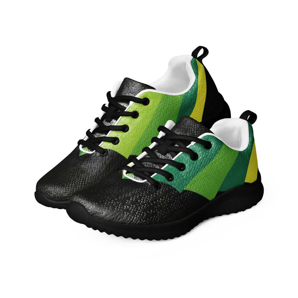 dark green and black mens athletic shoes 
