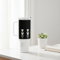 Travel Mug with Handle Triangle - Geometric Pattern Coffee Cup