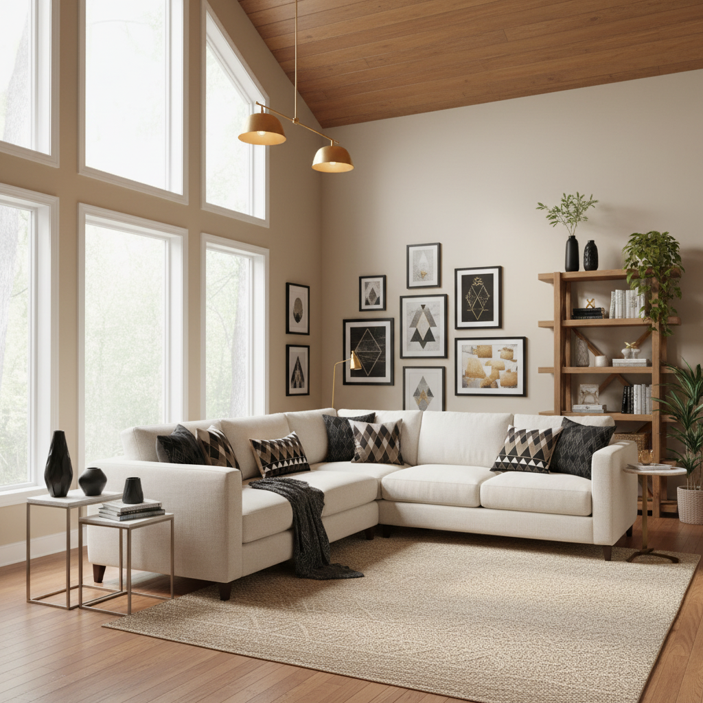 Modern bright living space