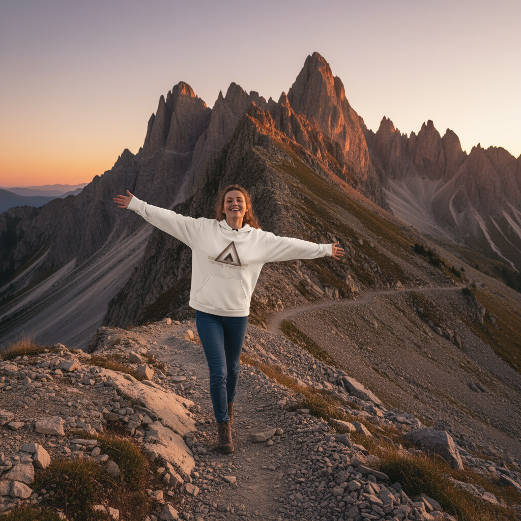 Triangles Hoodie Beige - Geometric Pattern Comfort Wear
