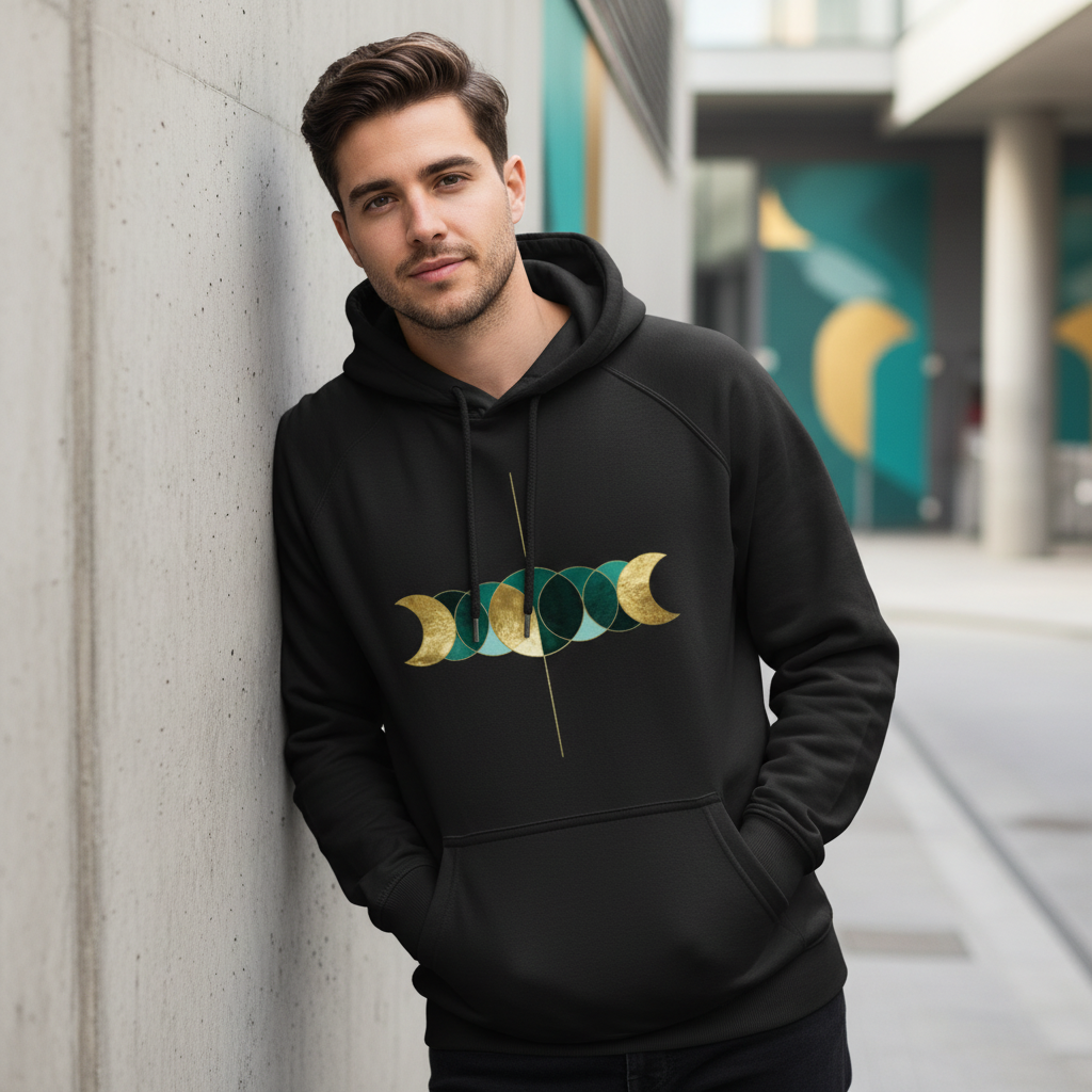 Unisex eco raglan hoodie Circles