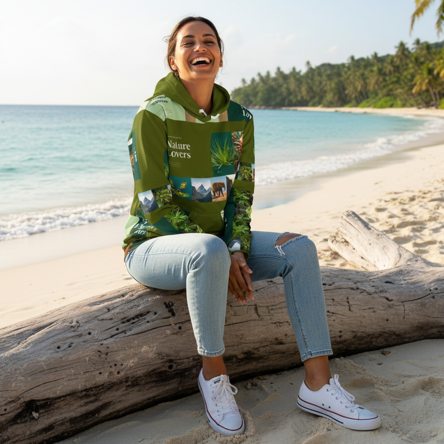 Nature Lovers Hoodie Beach Paradise Lifestyle