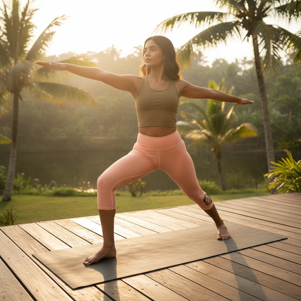 Orangutan Leggings - warrior pose