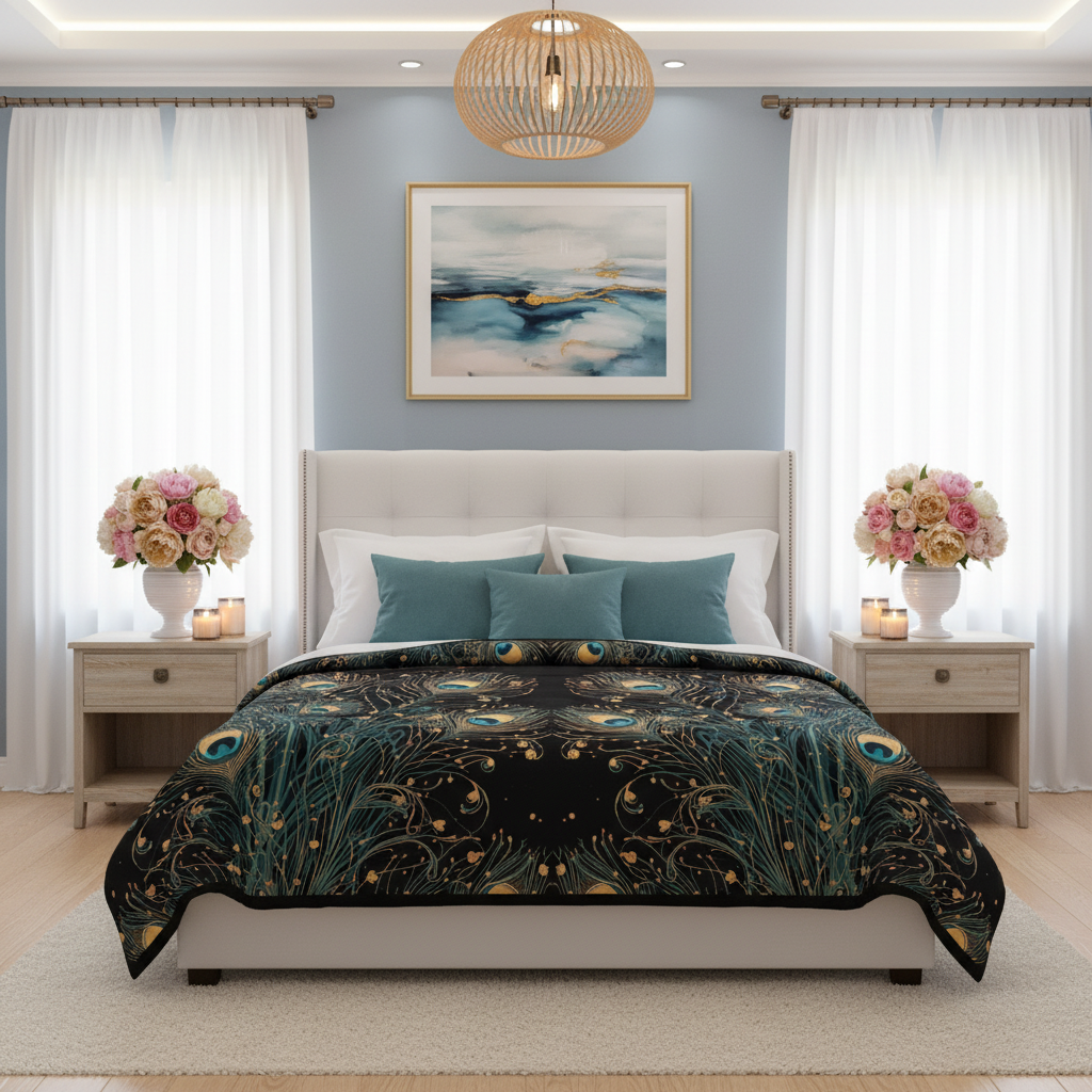 Queen bedroom coastal style
