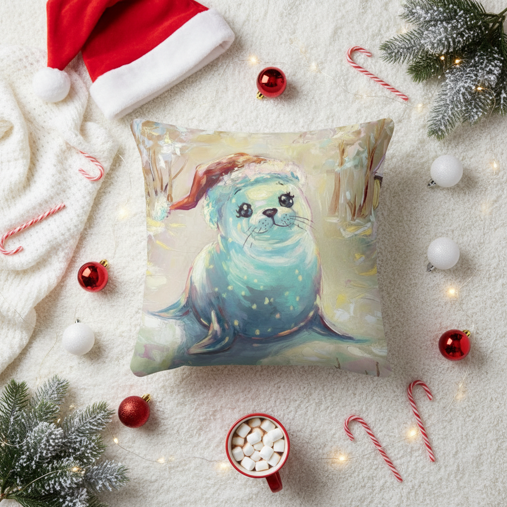Seal Pillow - Christmas Flat Lay