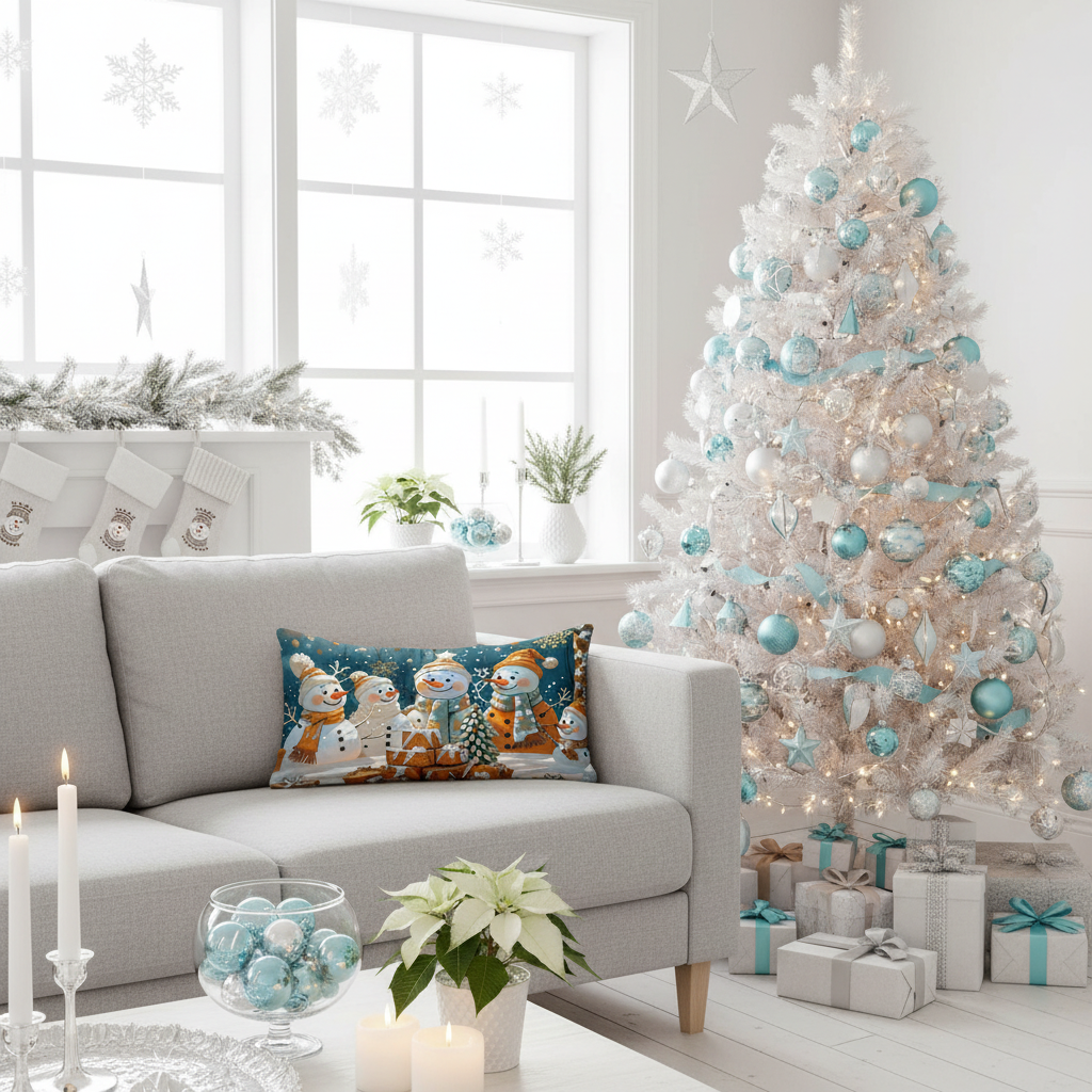 Snowman Basic Pillow - Festive Christmas Home Decor