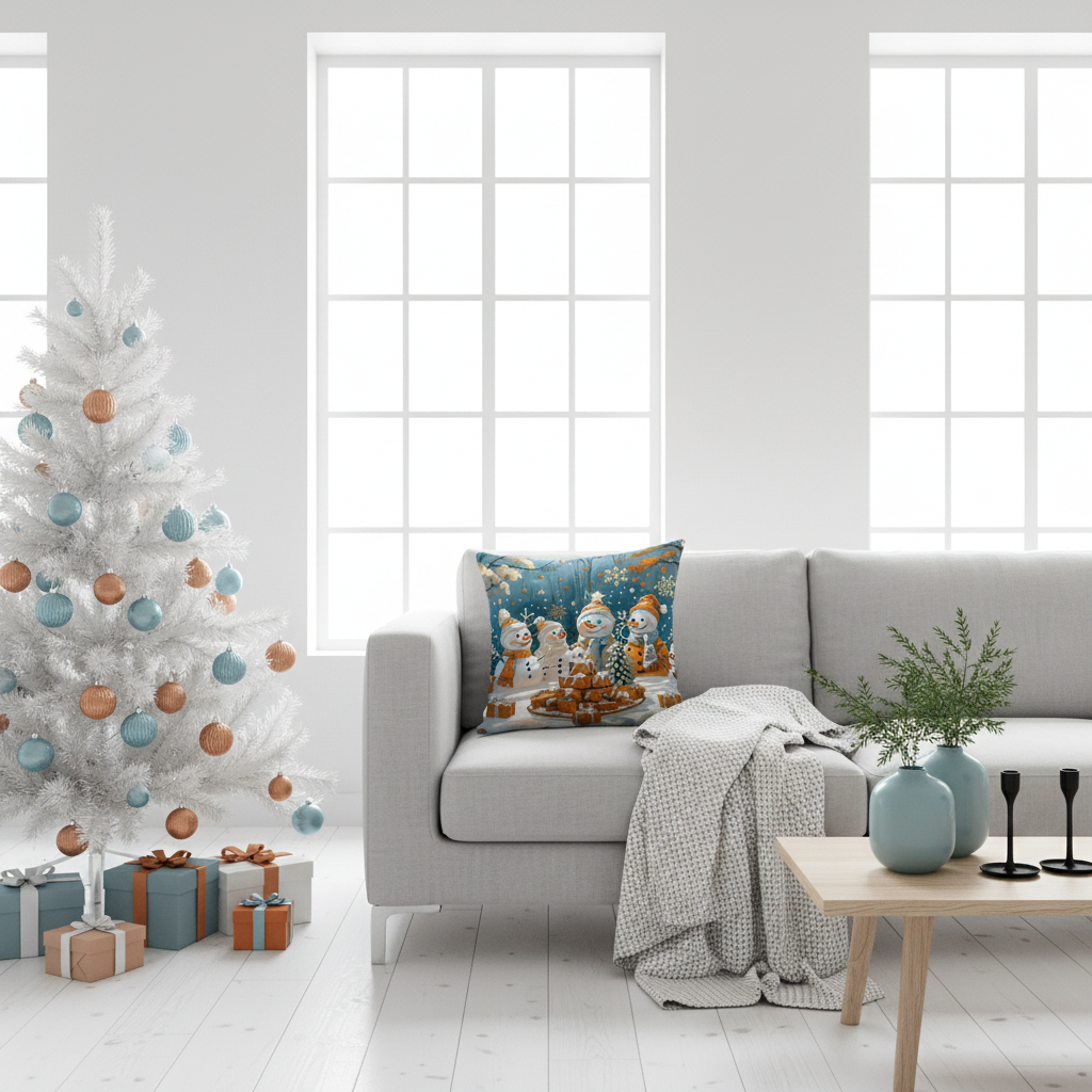 Snowman Basic Pillow - Festive Christmas Home Decor