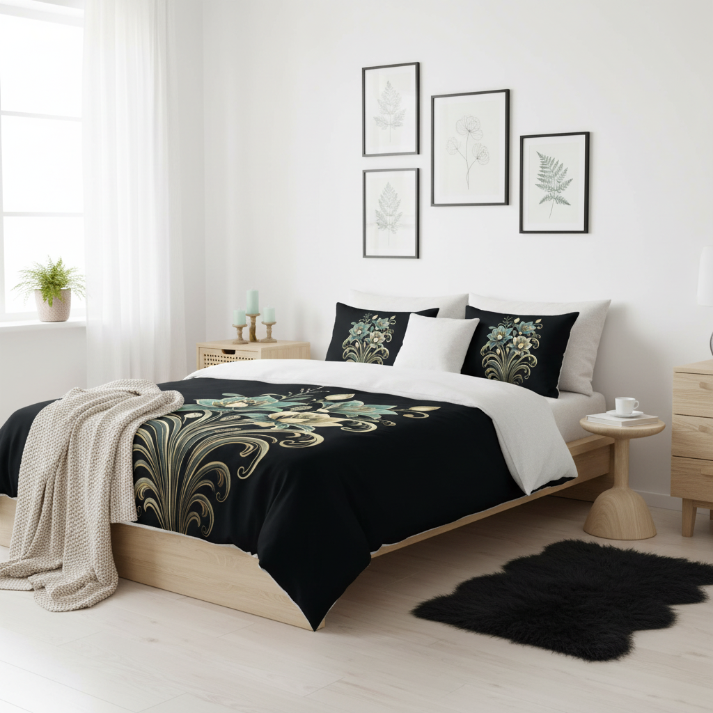 Stunning Scandinavian Bedroom with Art