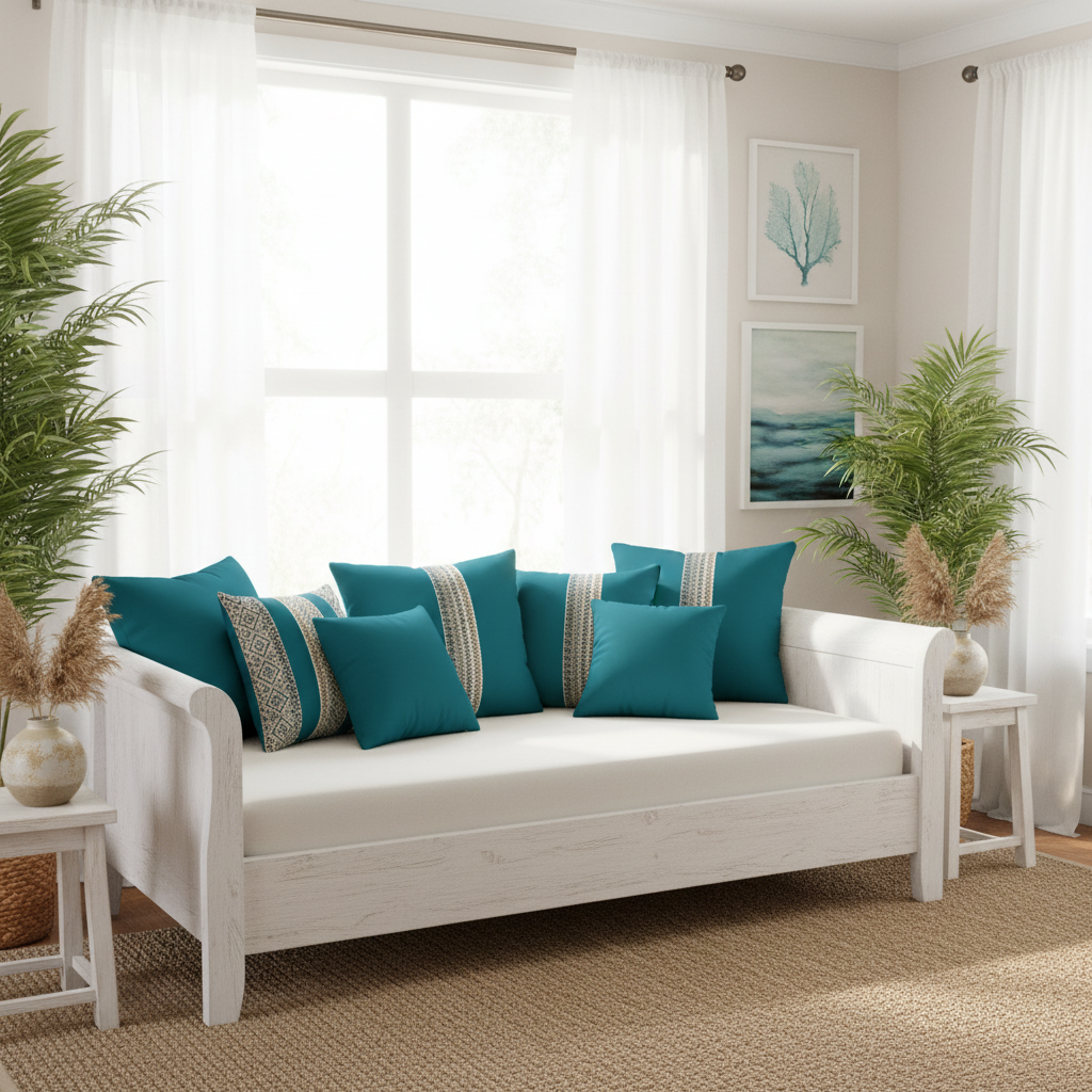 Sunlit coastal sunroom