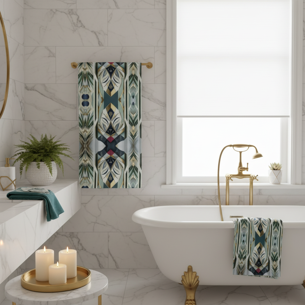 Teal Modern Towel - Luxury Bathroom