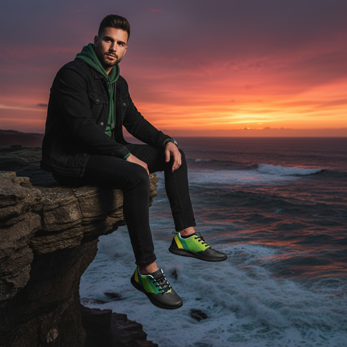 Útesy při západu slunce