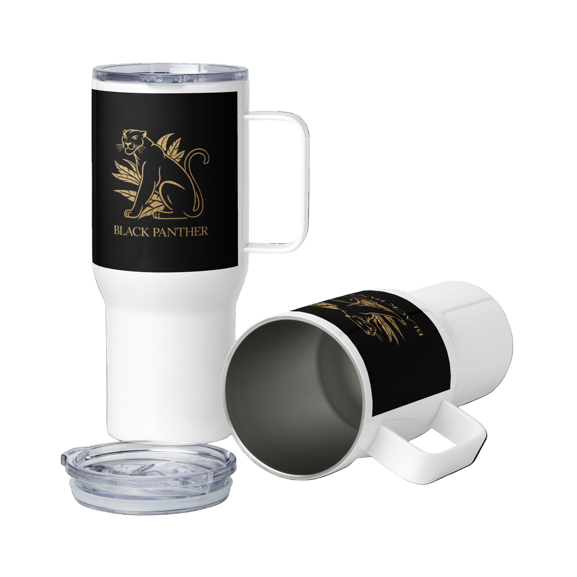  Travel Mug with Handle Black Panther - Superhero Coffee Cup