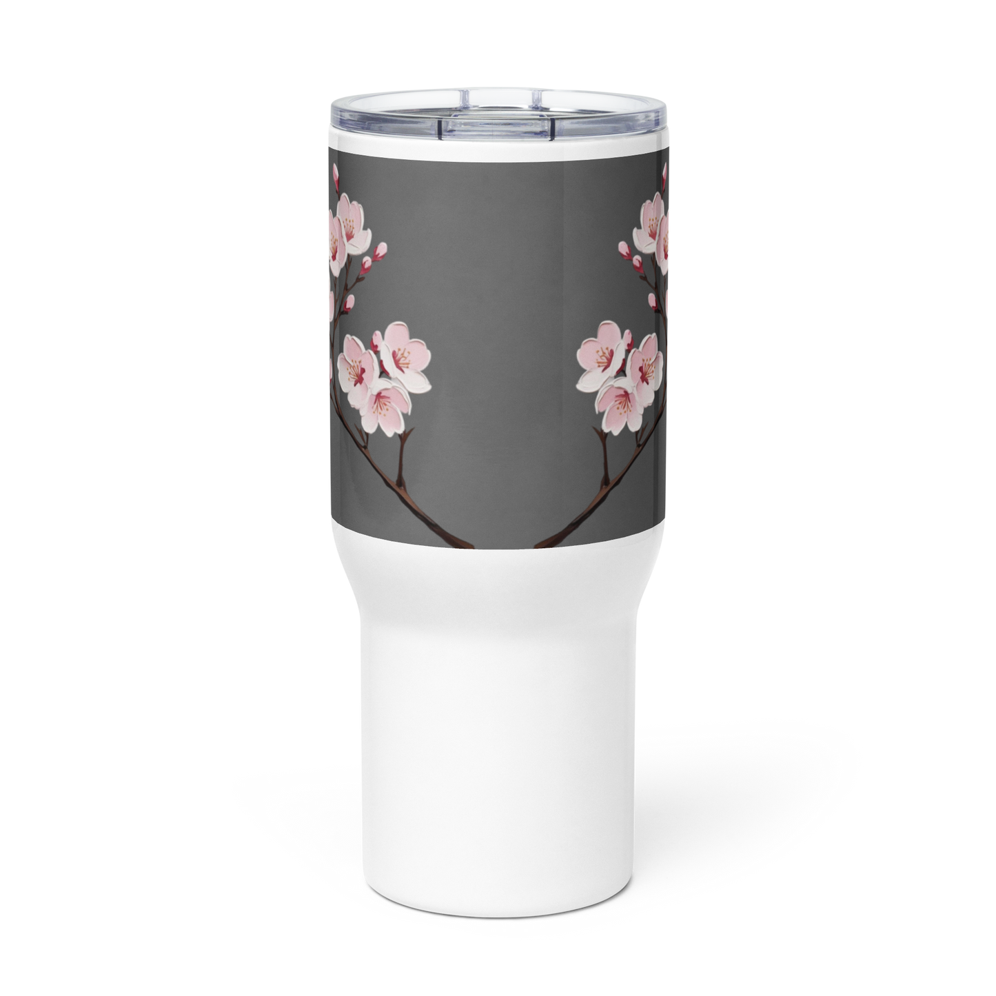 Travel mug with a handle Cherry Blossom