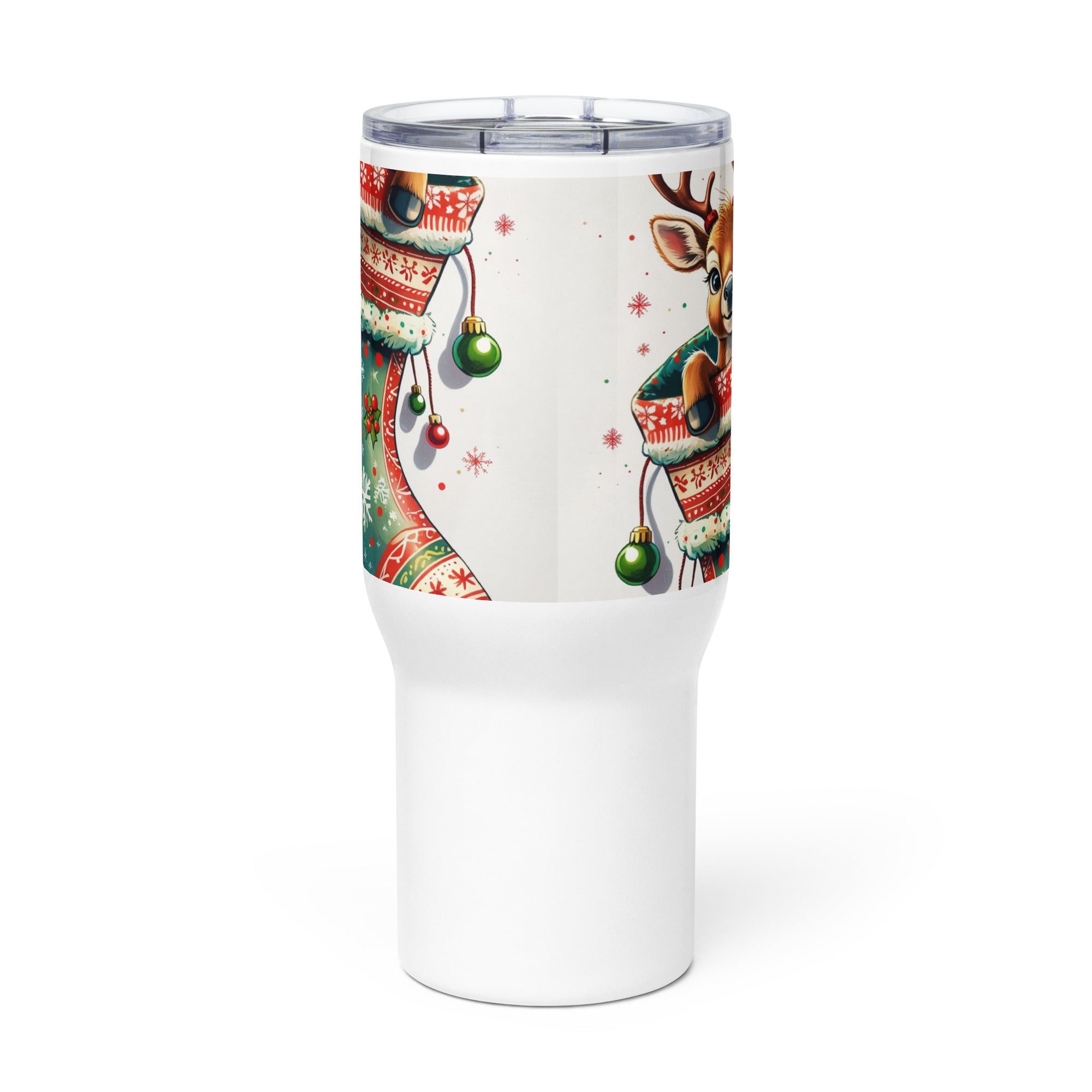 Baby Reindeer Travel Mug - Christmas Tree