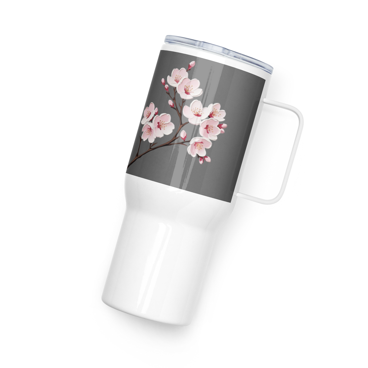 Travel mug with a handle Cherry Blossom