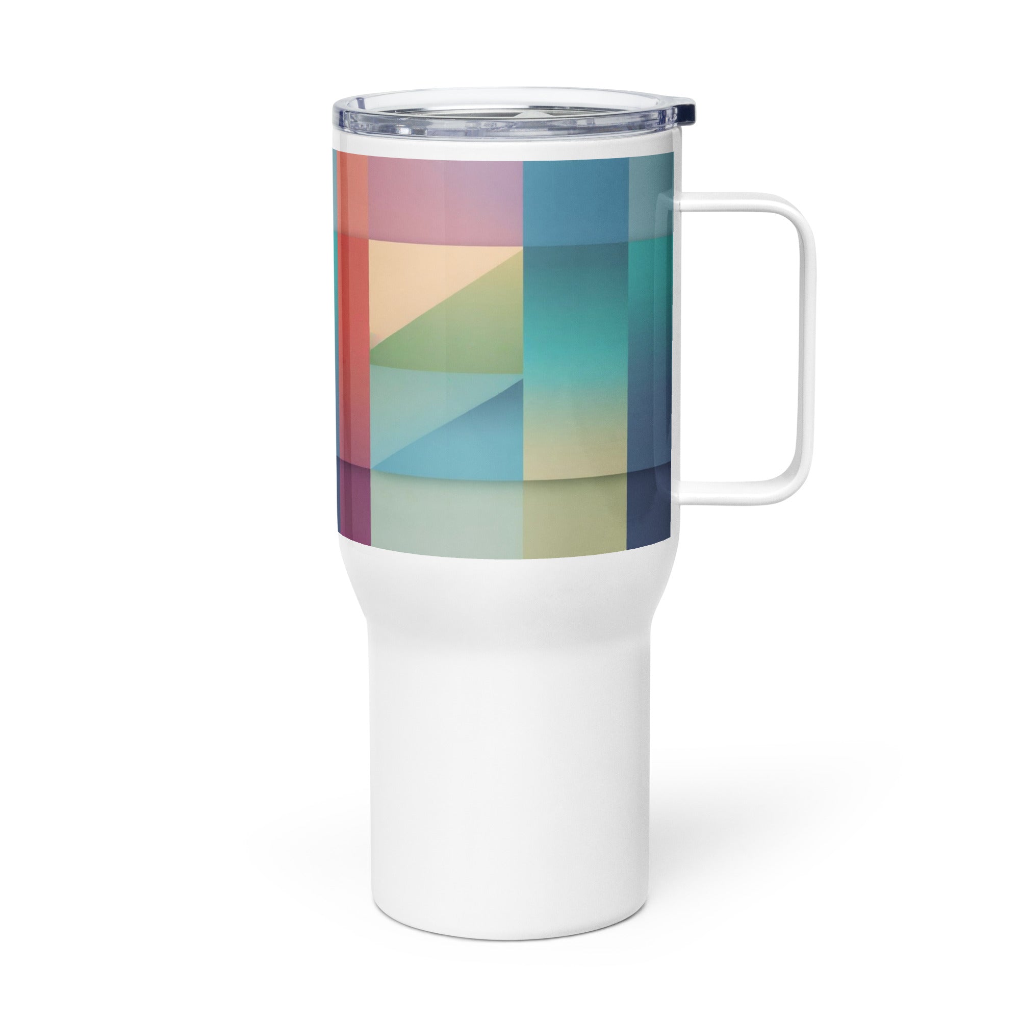  Colorful Travel Mug with Handle - Insulated Stainless Steel | Free Fashion Spirit