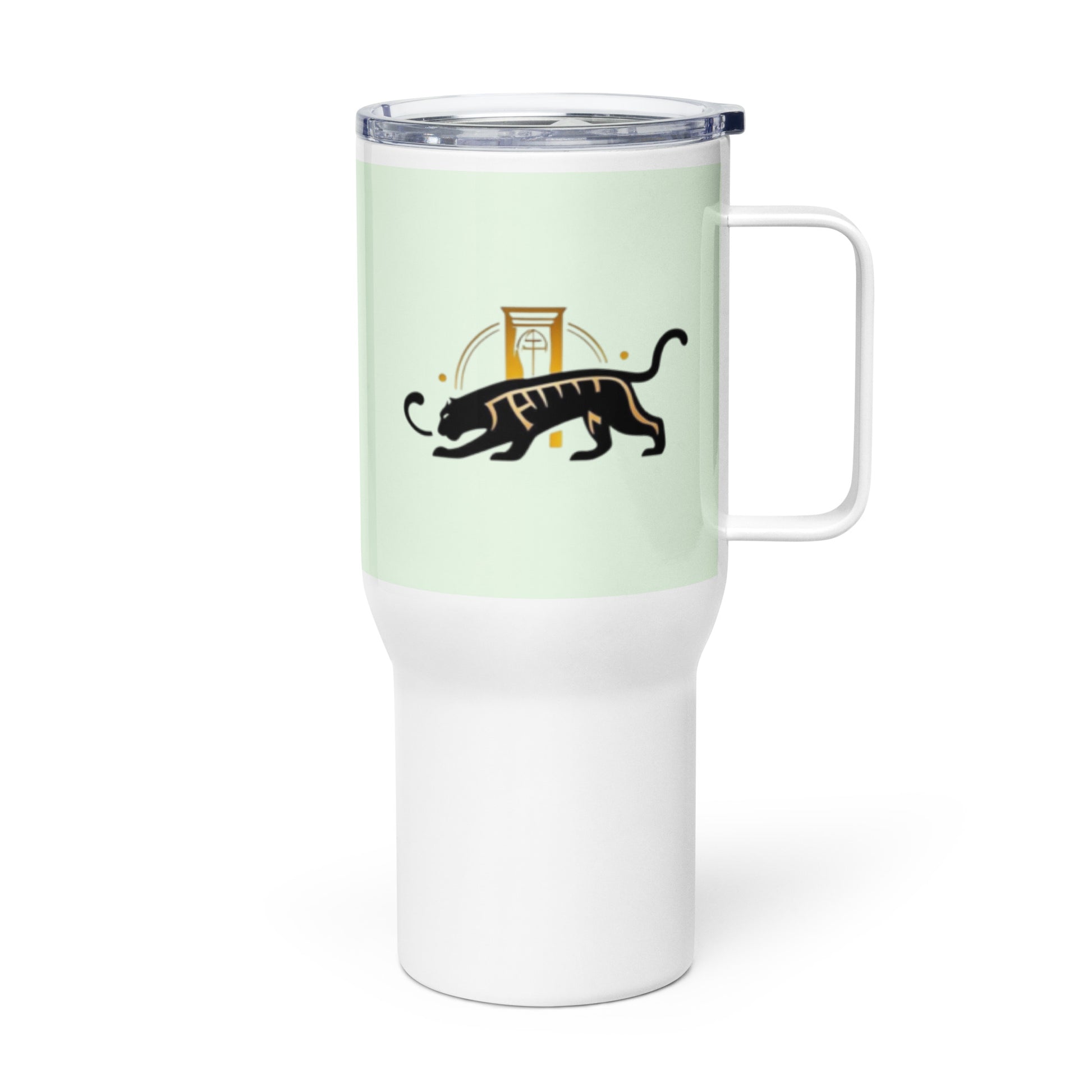 Big Cat Travel Mug Lifestyle - Warm Positive Vibes