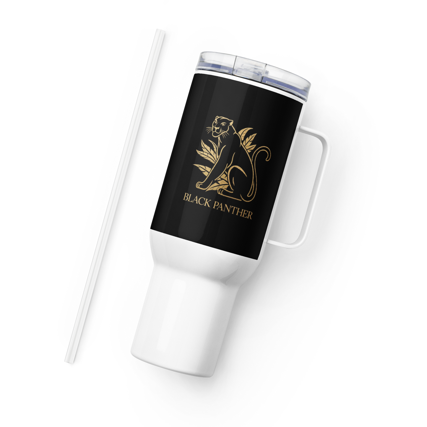 Travel mug with a handle Black Panther