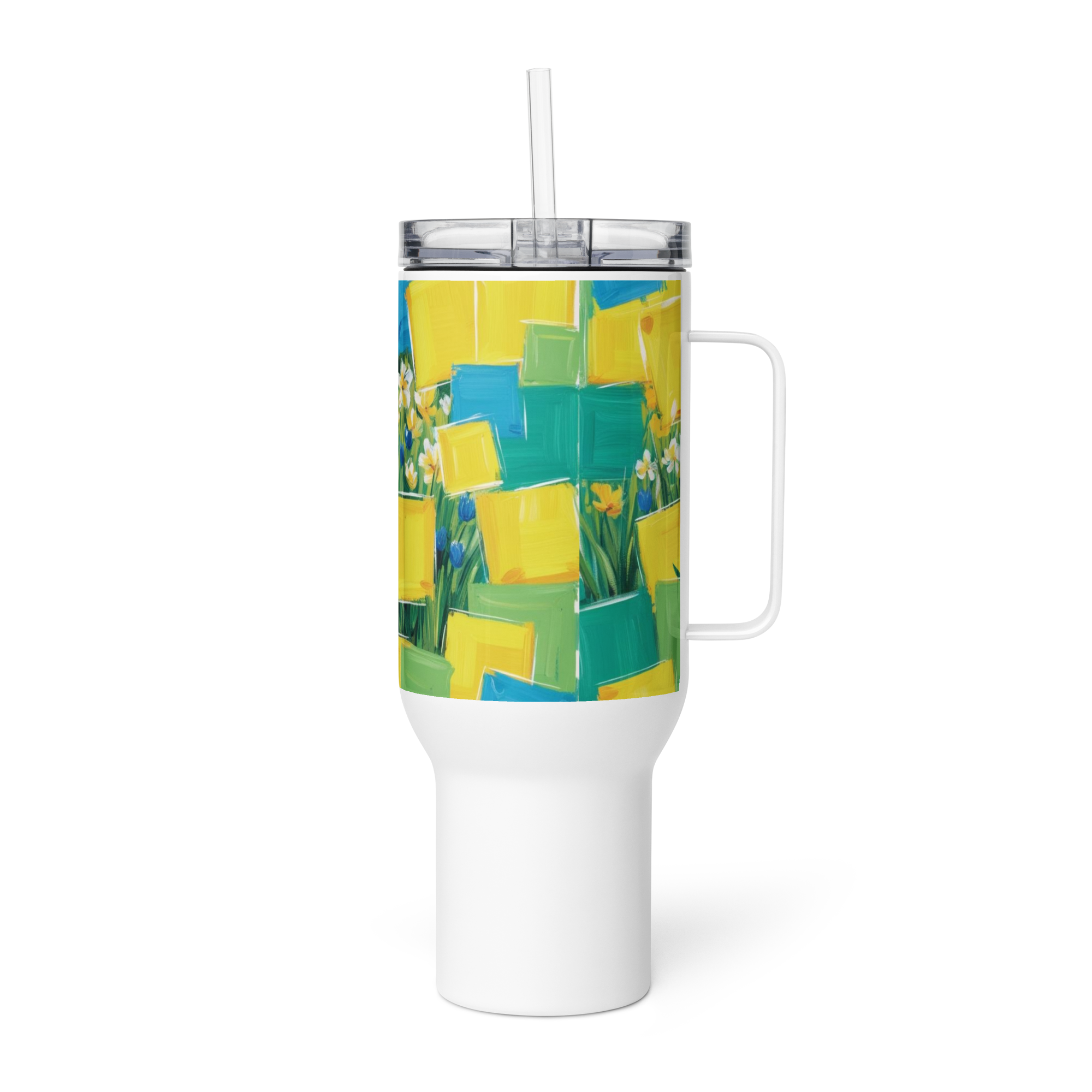 Spring Travel Mug with Handle - Fresh Seasonal Coffee Cup