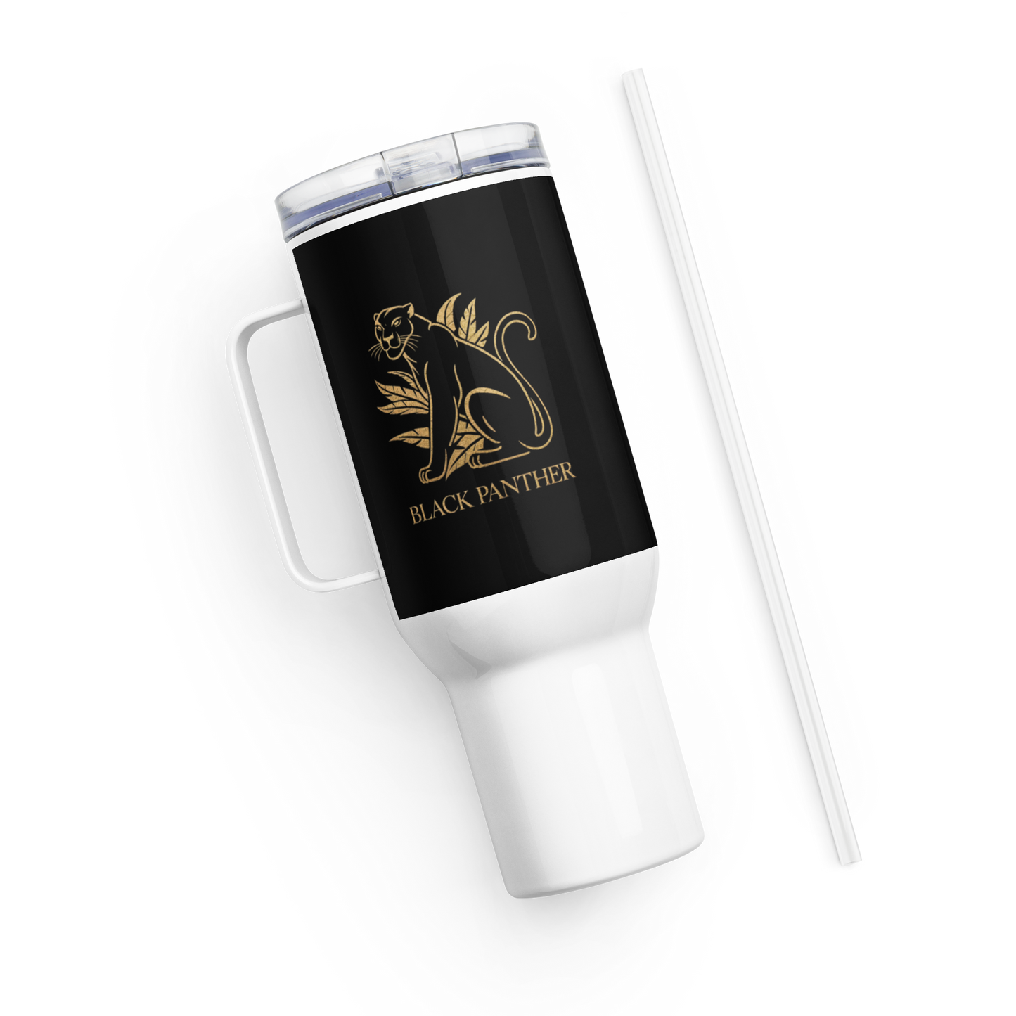 Travel mug with a handle Black Panther