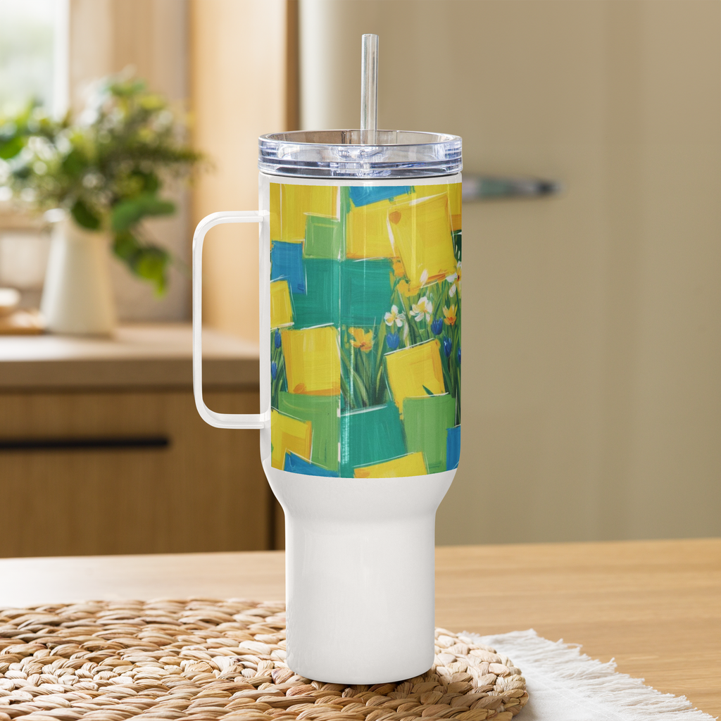 Spring Travel Mug with Handle - Fresh Seasonal Coffee Cup