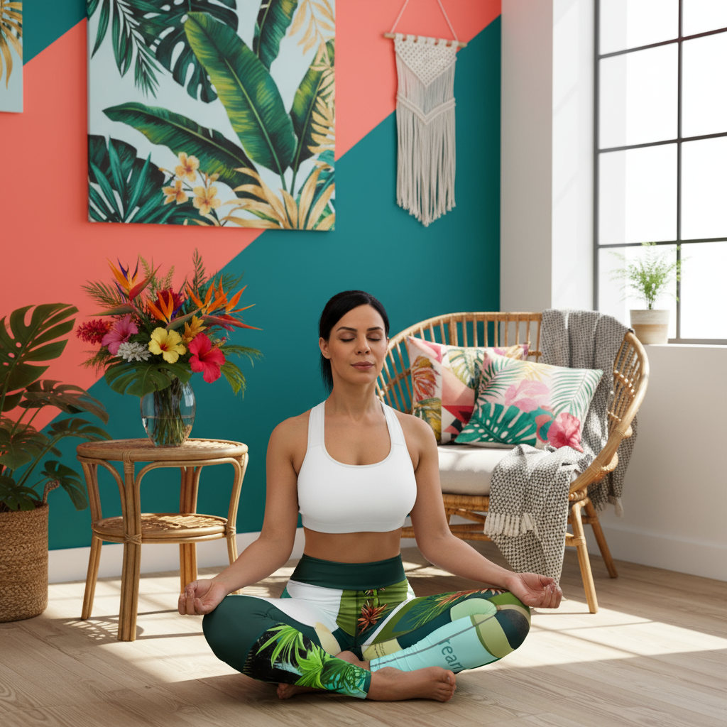 Tropical Yoga Leggings