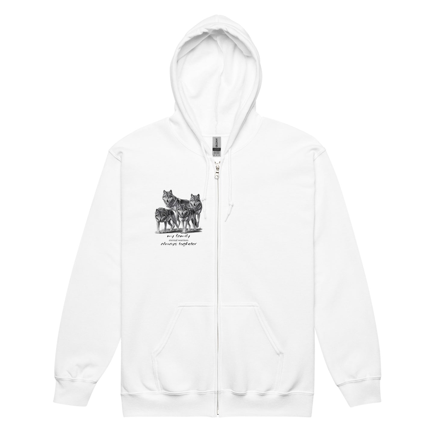Wolfs heavy blend zip hoodie
